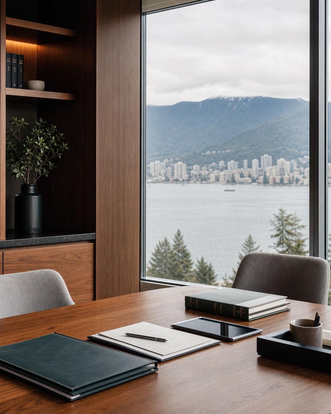 Modern law office interior in Vancouver used for financial legal consultations